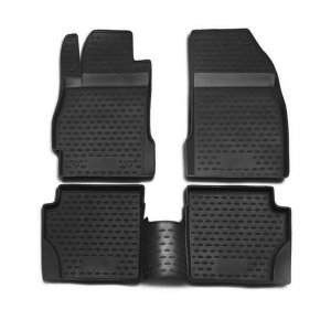 Mazda 2 Floor Mats - Omac - Rubber TPE - Black - 2011-2014